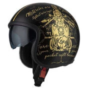 NZI Rolling 4 Sun Open Face Helmet Glossy Tank Gold