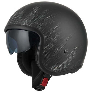 NZI Rolling 4 Sun Open Face Helmet Matt Black Oxyd