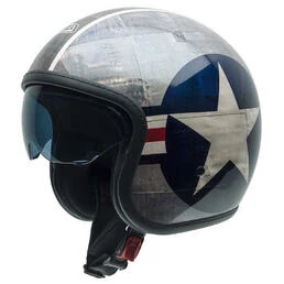 NZI Rolling 4 Sun Open Face Helmet Glossy Aeronautica