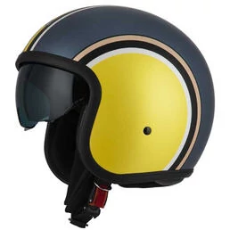 NZI Rolling 4 Sun Open Face Helmet Matt Diana Lime / Titanium