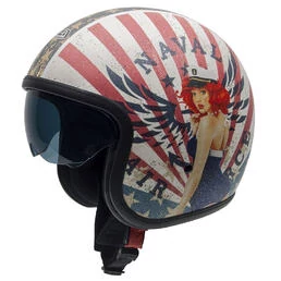 NZI Rolling 4 Sun Open Face Helmet Matt Naval