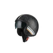 NZI Rolling 4 Sun Open Face Helmet Matt Linien Black