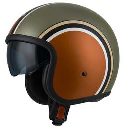 NZI Rolling 4 Sun Open Face Helmet Matt Diana Orange / Copper