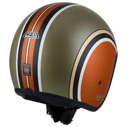 NZI Rolling 4 Sun Open Face Helmet Matt Diana Orange / Copper