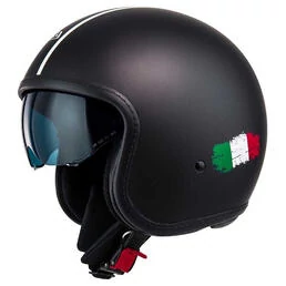 NZI Rolling 4 Sun Open Face Helmet Matt Flusso Nero