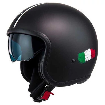 NZI Rolling 4 Sun Open Face Helmet Matt Flusso Nero