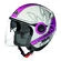 SMK Cooper Essence Open Face Helmet Glossy White / Pink