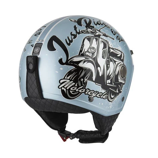 NZI Tonup Open Face Helmet Glossy Bello Pearl White