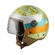 NZI Zeta 2 Open Face Helmet Matt Lime Leaves