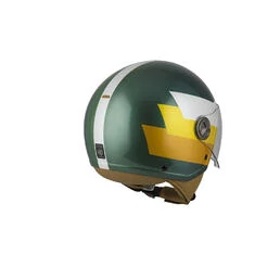 NZI Zeta 2 Open Face Helmet Matt Bandi Musgo / Gold