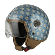 NZI Zeta 2 Open Face Helmet Matt Flor Blue