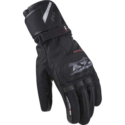 LS2 Snow WP Black Winter Motorcycle мотоперчатки
