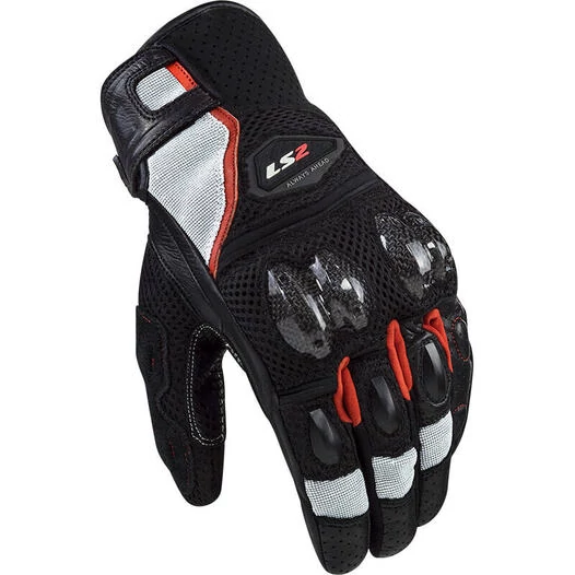 Ls2 Spark 2 Air мотоперчатки Black Red White Белый