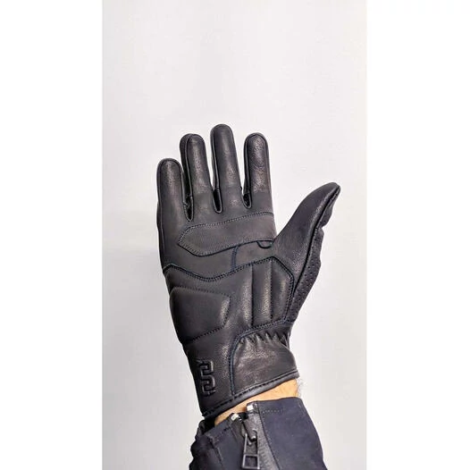 Oj Atmospheres STONE Black Summer Leather Motorcycle Gloves