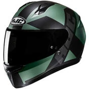 Hjc C10 TEZ MC4SF Full Face Child Motorcycle Мотошлем Matt Black Green