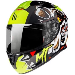 Integral Motorcycle Мотошлем Mt Мотошлем TARGO Crazy Dog G3 Glossy Fluo Yellow