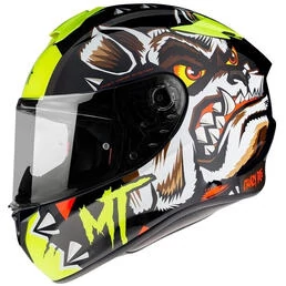 Integral Motorcycle Helmet Mt Helmet TARGO Crazy Dog G3 Glossy Fluo Yellow