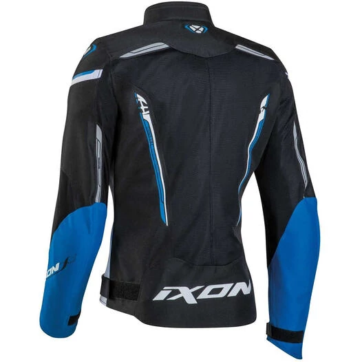 Ixon STRIKER AIR WP LADY Woman Motorcycle Jacket Black White Blue