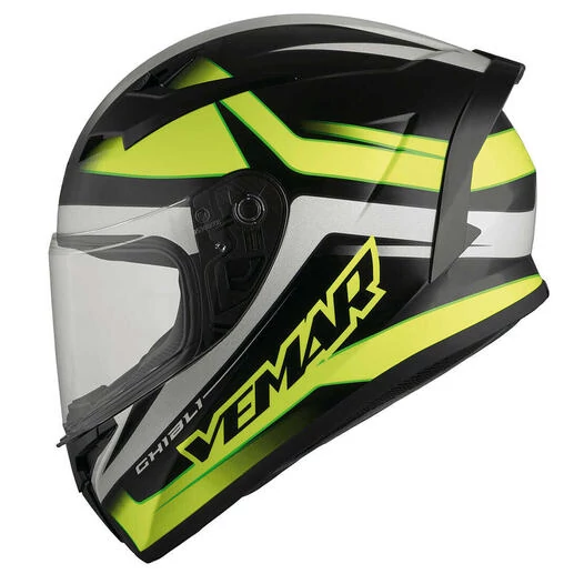 Integral Motorcycle Мотошлем Vemar VH Ghibli Base Black Yellow Fluo (размер: s)