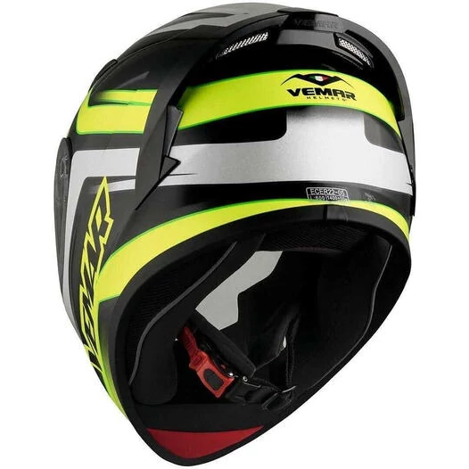 Integral Motorcycle Helmet Vemar VH Ghibli Base Black Yellow Fluo