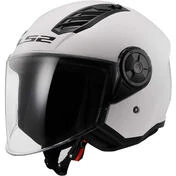 Ls2 OF616 AIRFLOW 2 SOLID White Motorcycle Jet Мотошлем