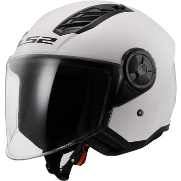 Ls2 OF616 AIRFLOW 2 SOLID White Motorcycle Jet Мотошлем