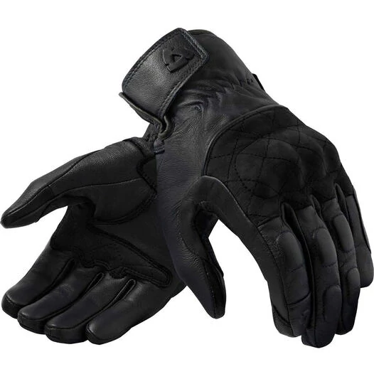 Rev'it TRACKER Black Leather Motorcycle мотоперчатки (размер: s)