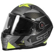 LS2 FF811 Vector II Splitter Full Face Helmet Matt Titanium / Fluo Yellow
