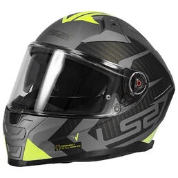 LS2 FF811 Vector II Splitter Full Face Helmet Matt Titanium / Fluo Yellow