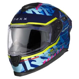 NEXX Y.100R Urbangram Full Face Helmet Indigo Blue MT