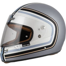NZI Street Track 4 Full Face Helmet Matt Sputnik Silver / Blue