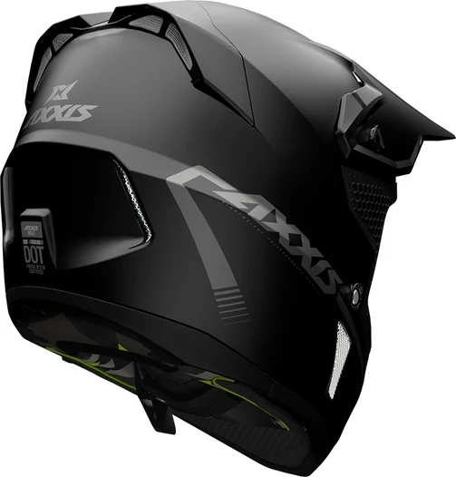 AXXIS MX803 Wolf Solid мотошлем кроссовый эндуро черный матовый (размер: m)