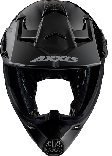 AXXIS MX803 Wolf Solid мотошлем кроссовый эндуро черный матовый (размер: m)