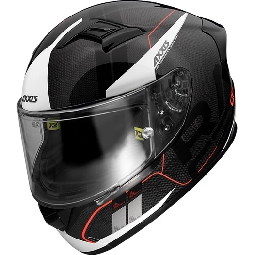 AXXIS FF103SV Racer GP SV Spike карбоновый мотошлем черный