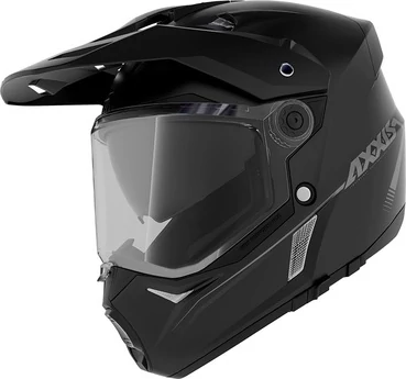 AXXIS MX803 Wolf DS Solid мотошлем дуалспорт черный матовый
