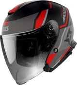 AXXIS OF504SV Mirage SV Damasko Matt Red мотошлем открытый красный матовый
