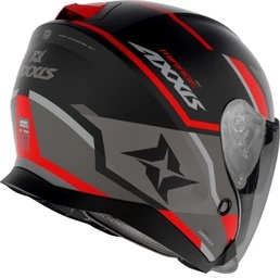 AXXIS OF504SV Mirage SV Damasko Matt Red мотошлем открытый красный матовый
