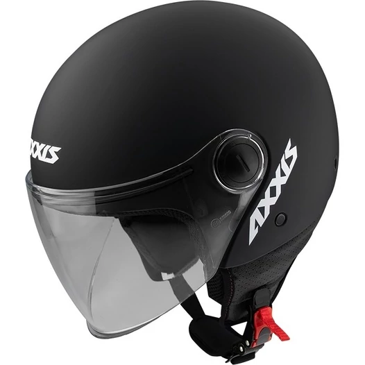 AXXIS Square Solid Black Matt мотошлем открытый черный матовый