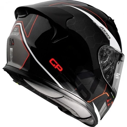 AXXIS FF103SV Racer GP SV Spike карбоновый мотошлем черный
