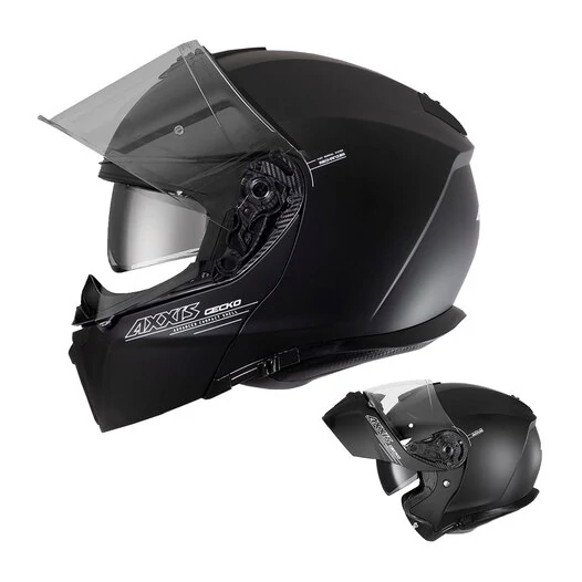 AXXIS FU403 SV Gecko SV Solid мотошлем модуляр черный матовый