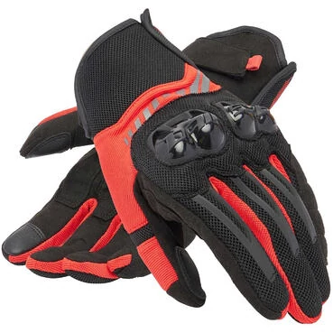 Dainese MIG 3 AIR Motorcycle мотоперчатки Black Red Lava
