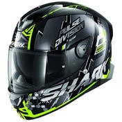 SHARK Skwal 2.2 Noxxys Full Face Helmet Black Yellow Silver