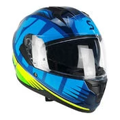 SKA-P 3MHA Speeder Sport Full Face Helmet Navy / Yellow Fluo