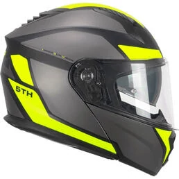SKA-P 5THG Falcon Sport Modular Helmet Matt Black / Fluo Yellow