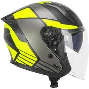 SKA-P 1MHA Jedi Sport Open Face Helmet Black / Matt Fluo Yellow