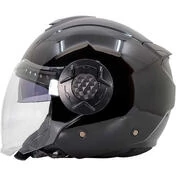Double визор Jet Motorcycle Мотошлем Bhr 830 Flash Metallic Black
