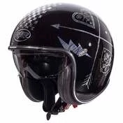 PREMIER HELMETS Vintage Evo NX Silver Chromed Open Face Helmet Silver / Carbon