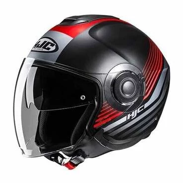 HJC i40N Dova Open Face Helmet Красно-черный