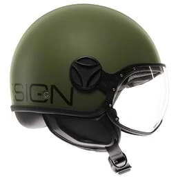 MOMO DESIGN FGTR Classic Open Face Helmet Mono Matt Military Green / Black