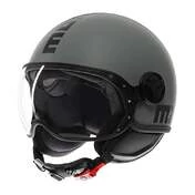 MOMO DESIGN FGTR Classic Open Face Helmet Mono Matt Grey / Black